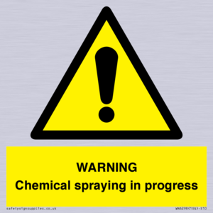 WARNING Chemical spraying in progress